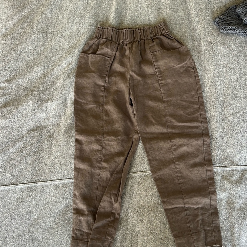 OZMA utility pant | Washed Linen
